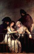 Majas on a Balcony Francisco de Goya